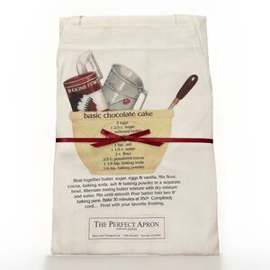 Mary Thompson The Perfect Apron Chocolate Cake Recipe Butcher Style NEW White